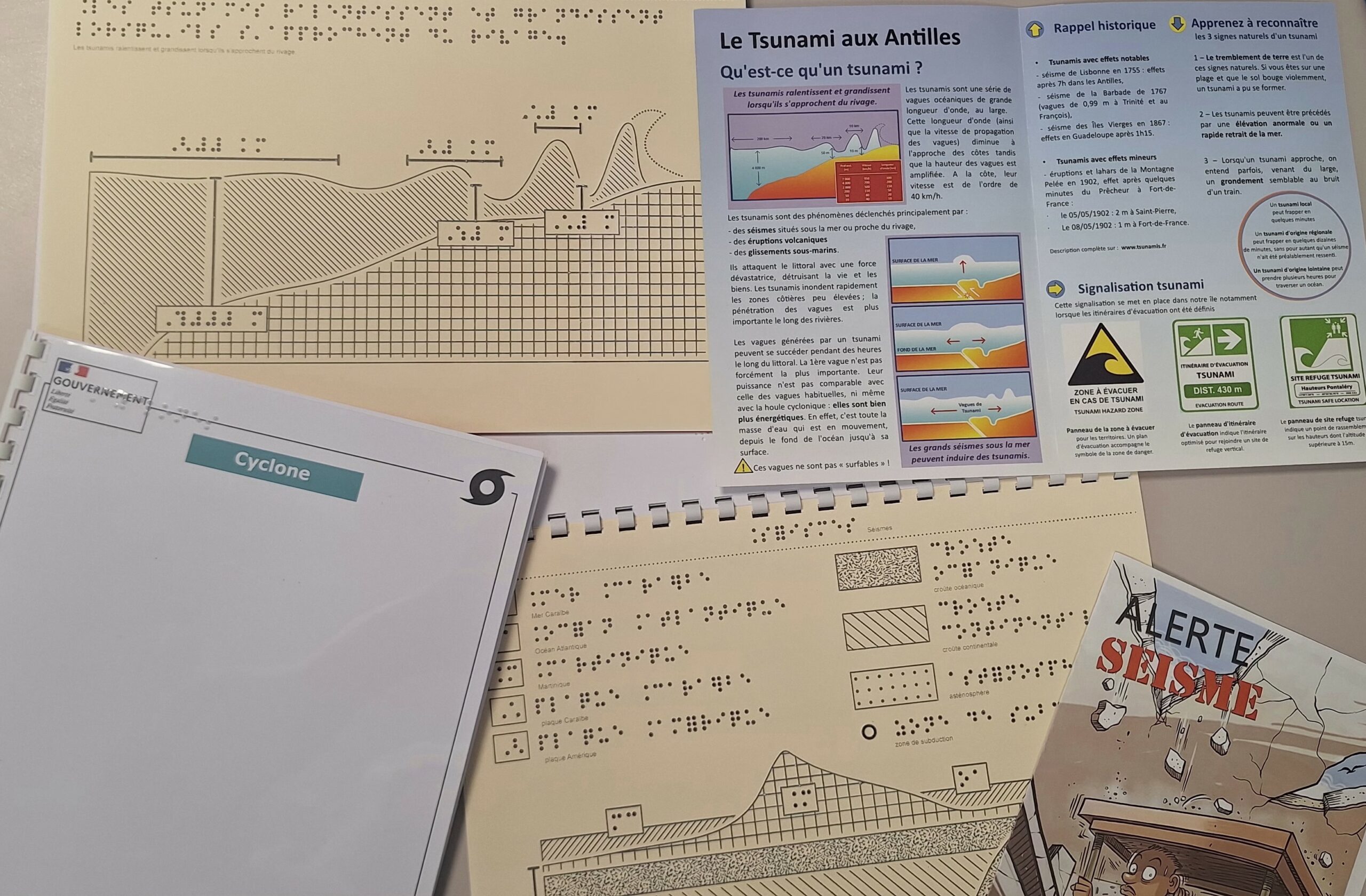 Les risques naturels expliqués en FALC, en braille et en gros caractères